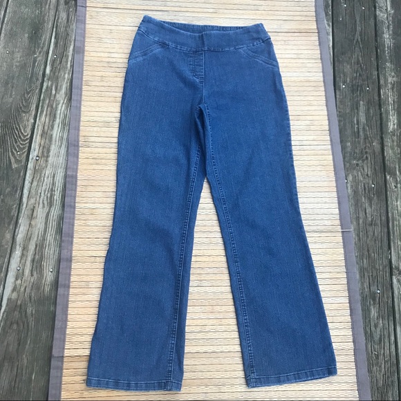 alia womens denim tech stretch pull on pants